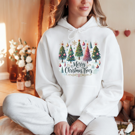 Merry Christmas Trees Hoodie