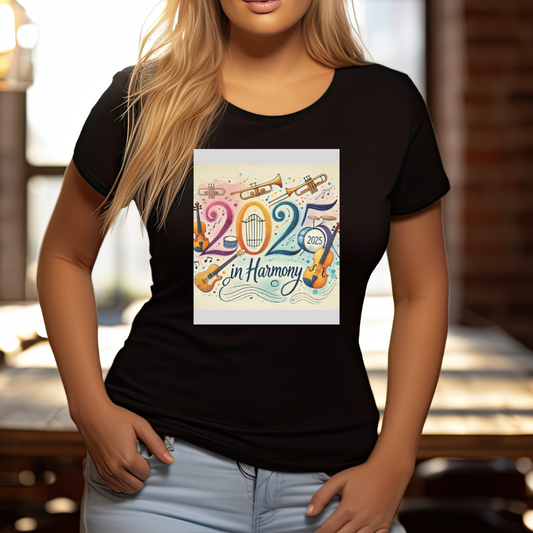 2025 in Harmony Musical New Year T-shirt