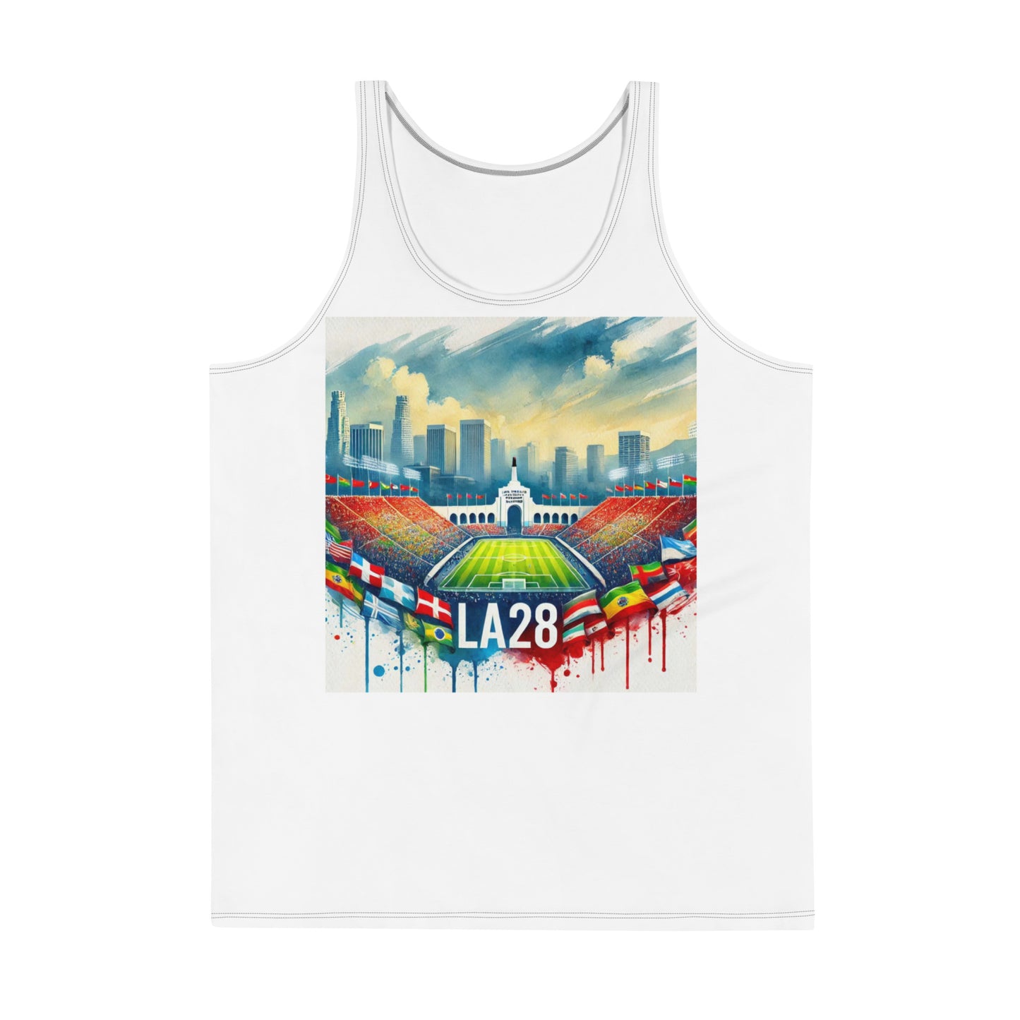 Flags of Nations at Los Angeles Memorial Coliseum Tank Top