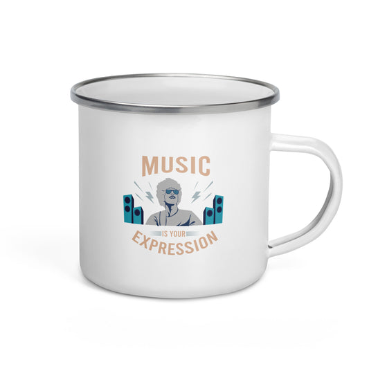 Music is your Expression Enamel Mug