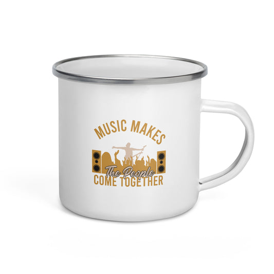 Music Makes The People Come Together Enamel Mug