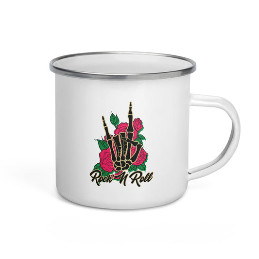 Rock and Roll Roses Enamel Mug