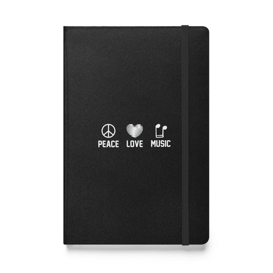 Peace Love Music Hardbound Notebook