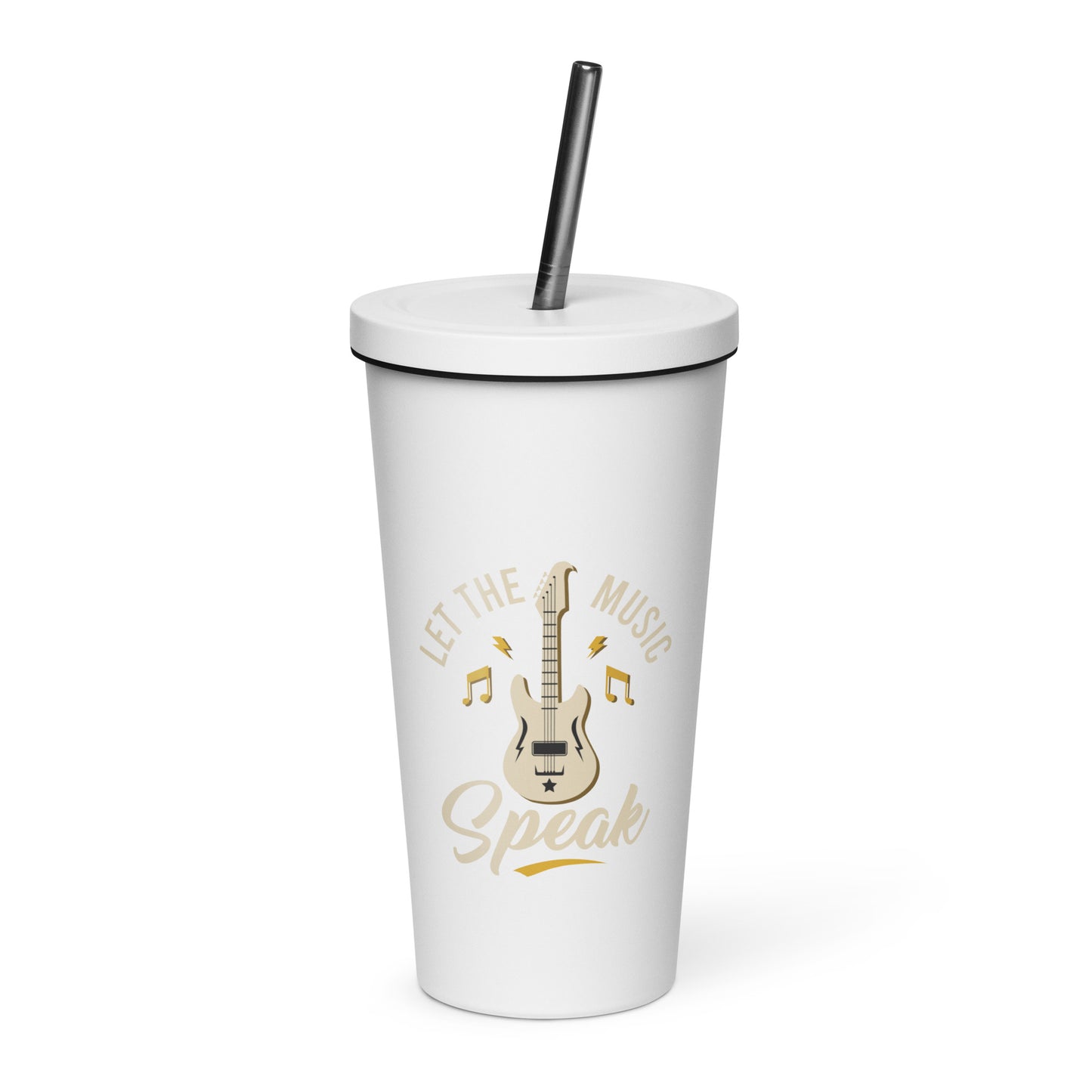 Let The Music Speak Insulated Tumbler with Straw