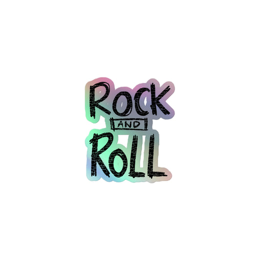 Rock and Roll Holographic Stickers