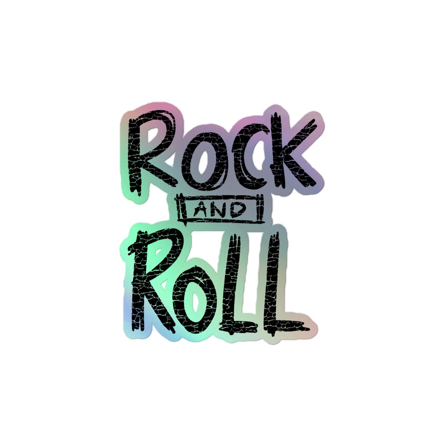 Rock and Roll Holographic Stickers