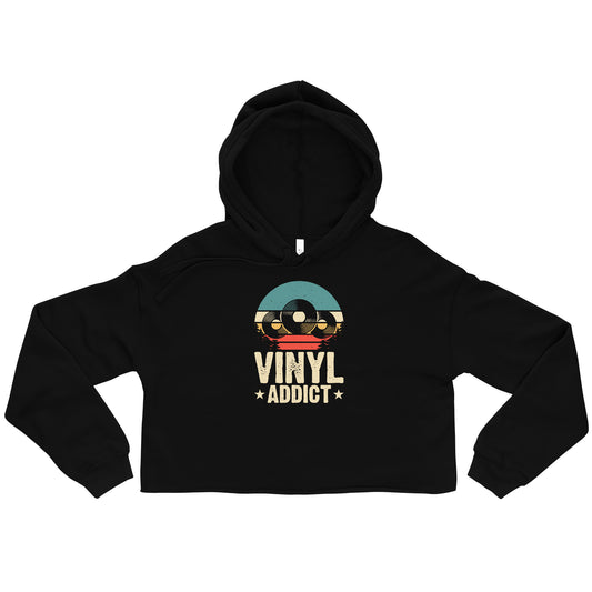 Vinyl Addict Crop Hoodie