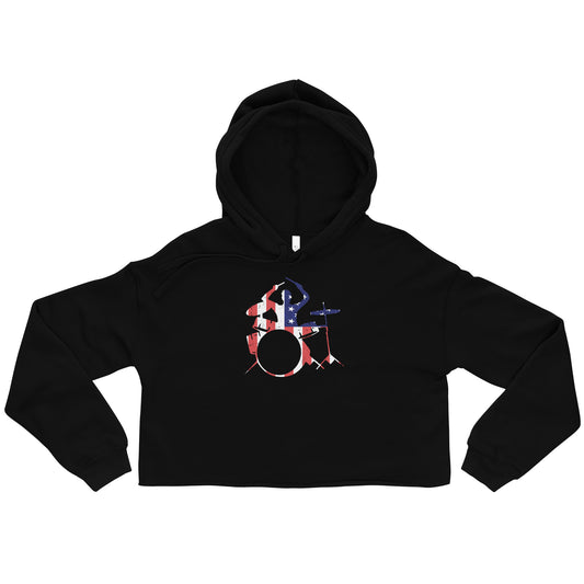 American Drummer Crop Hoodie