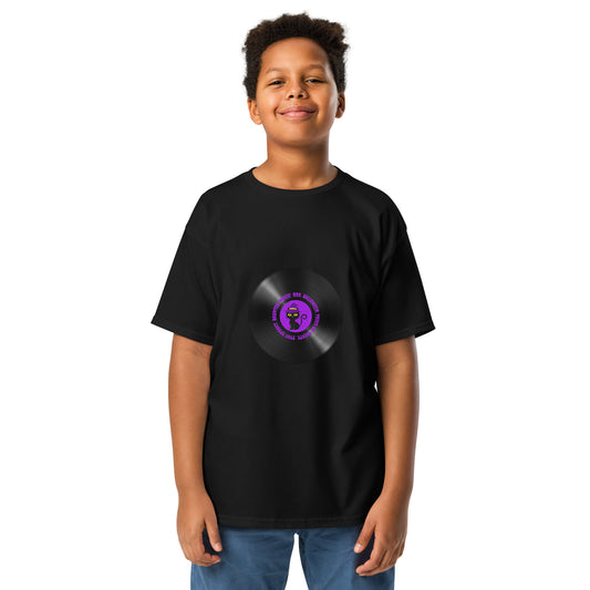 Cat Purple Vinyl Youth T-shirt