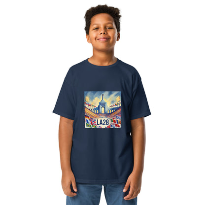 Flags of Nations at Los Angeles Memorial Coliseum LA28 Youth T-shirt