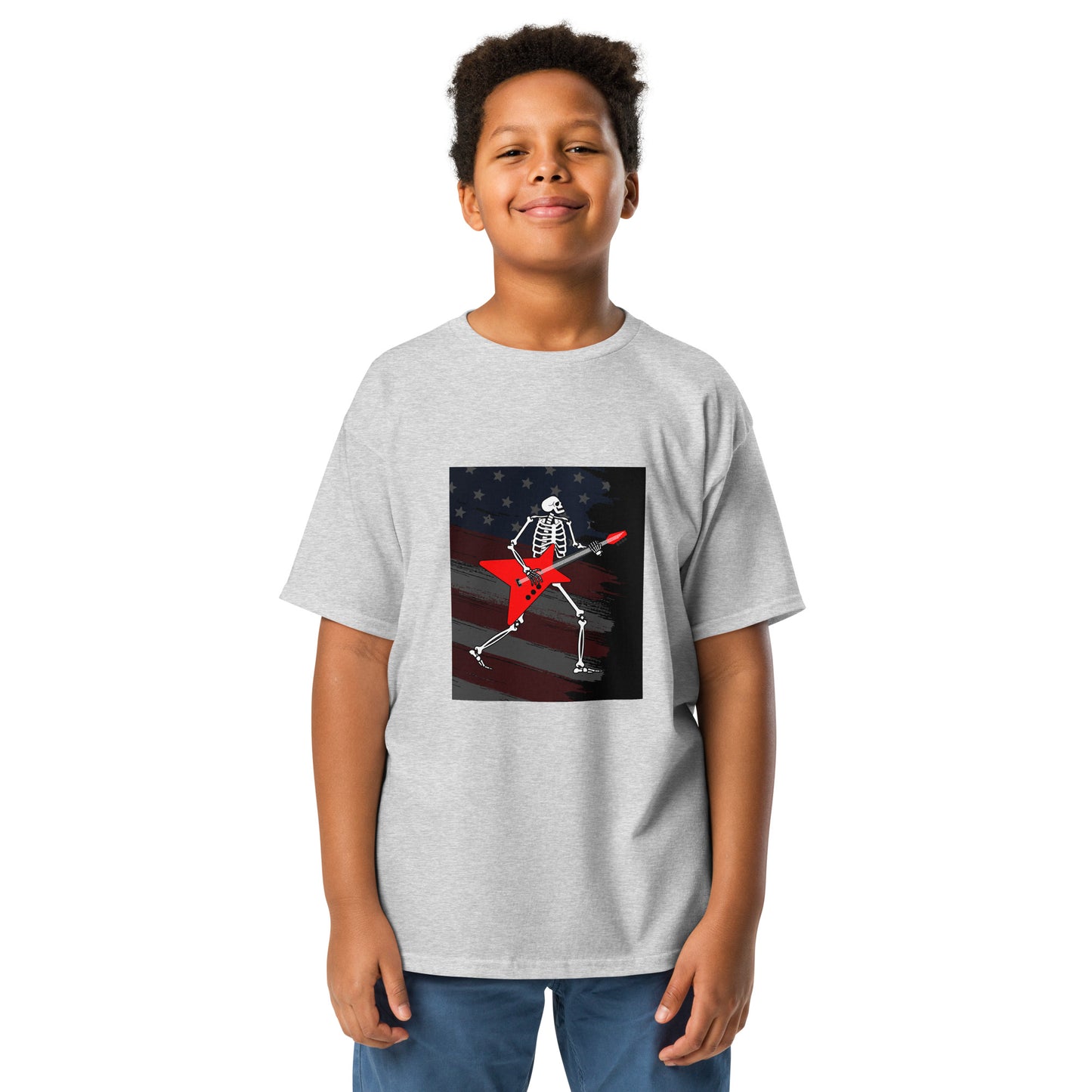 American Guitarist Skeleton Youth T-shirt